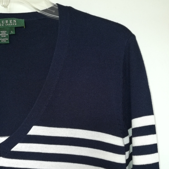 NWOT Lauren Ralph Lauren V-neck blouse, size L - Picture 3 of 11